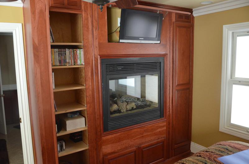 Custom fireplace cabinet